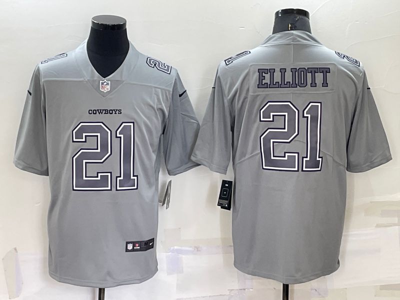 Men Dallas Cowboys #21 Elliott Grey 2022 Nike Limited Vapor Untouchable NFL Jersey
